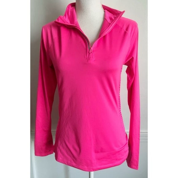 Live Love Dream • Neon Pink Quarter Zip Workout Top - Picture 1 of 6
